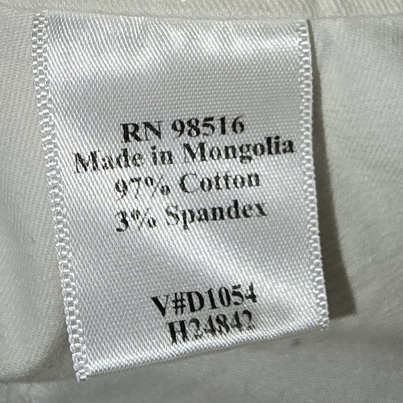 NWT Coldwater Creek White Capri Pants Cotton/Spandex Back Pockets Size 12 - Picture 12 of 13